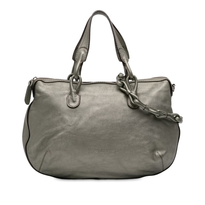 LOEWE Metallic Leather Fiesta Satchel