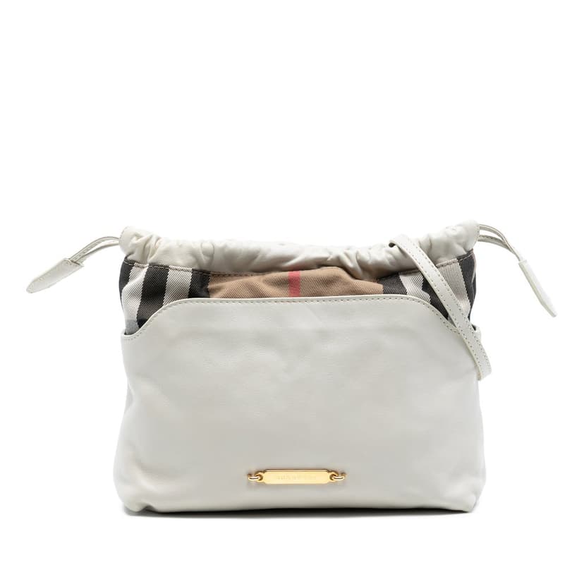 Burberry House Check Canvas and Calfskin Little Crush Crossbody