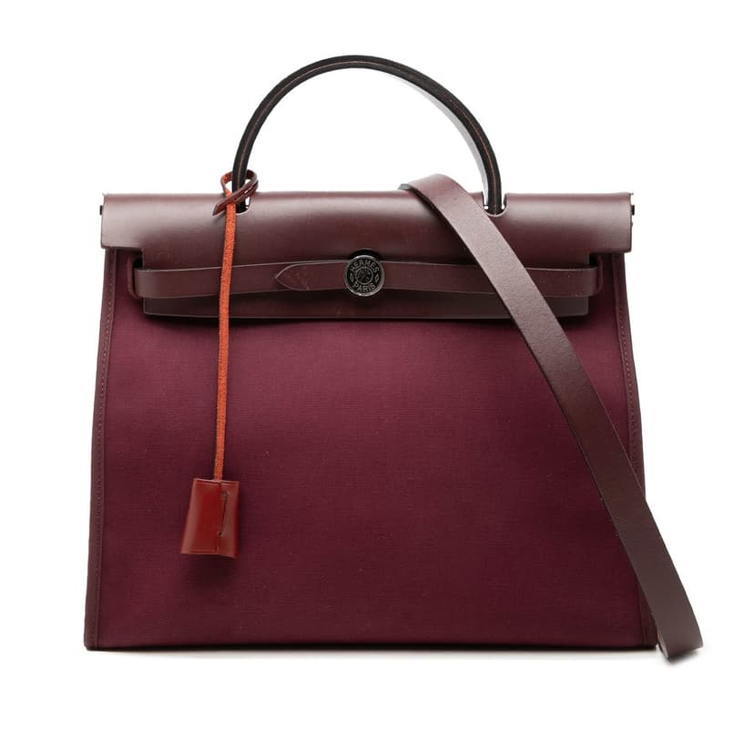 Hermès Military Toile and Vache Hunter Herbag Zip 31