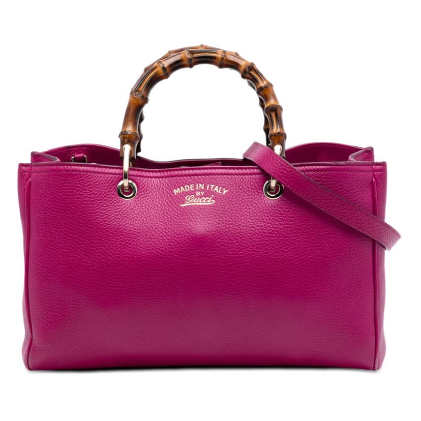 Gucci Medium Calfskin Bamboo Shopper Satchel
