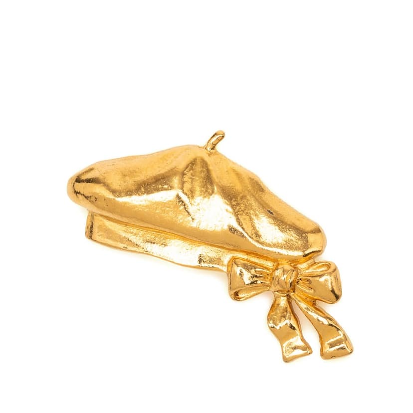 Chanel Gold Plated Beret Hat Brooch