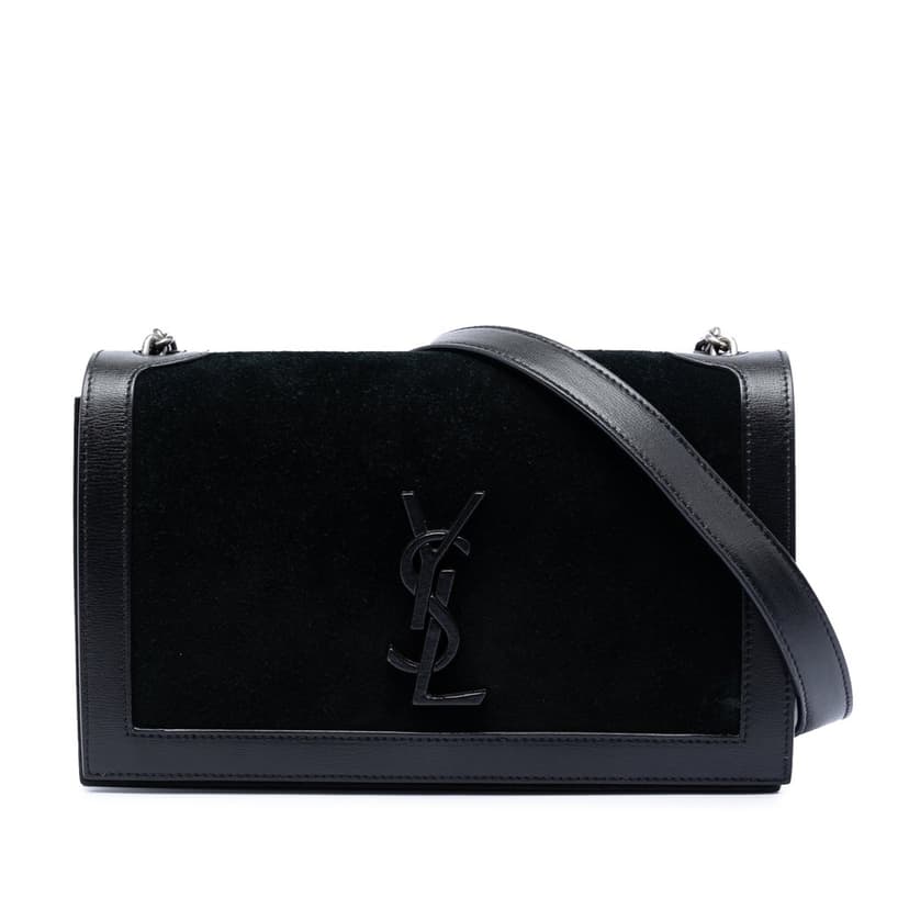 Saint Laurent Suede Monogram Book Bag
