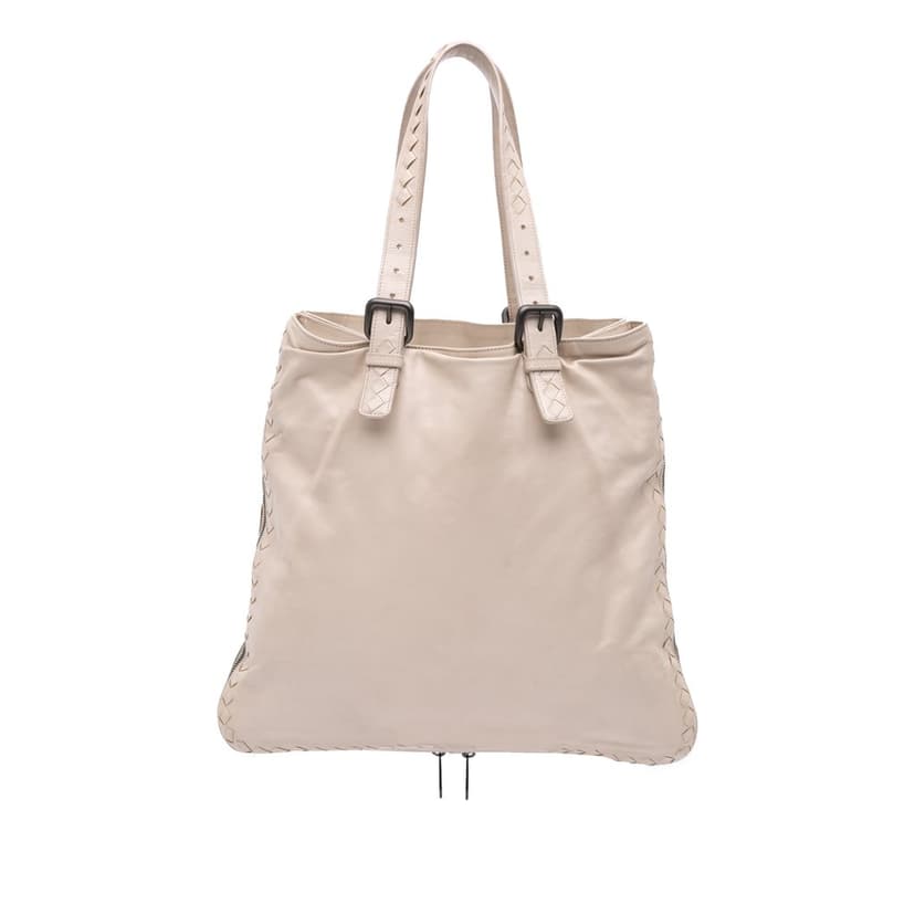 Bottega Veneta Leather Intrecciato Side Zip Tote