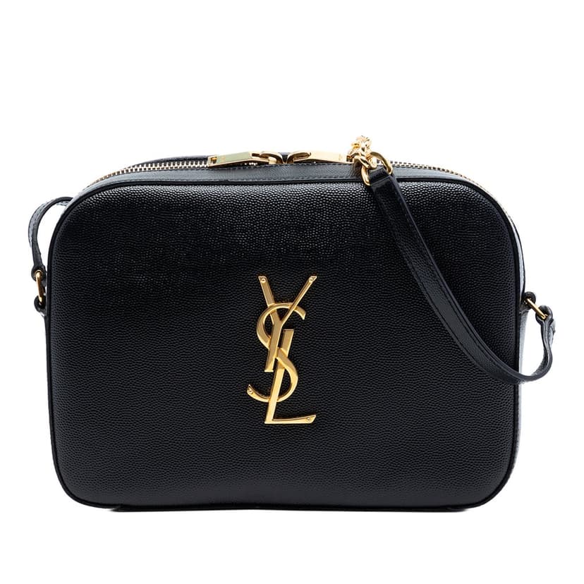 Saint Laurent Medium Grain De Poudre Classic Monogram Camera Bag