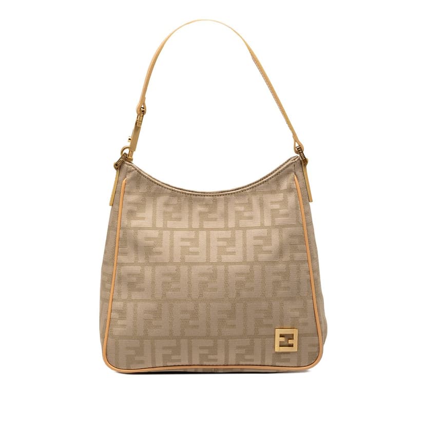 Fendi Zucca Canvas Shoulder Bag