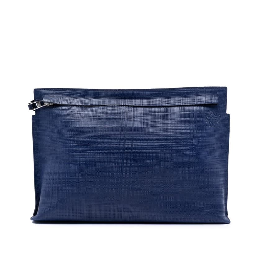 LOEWE Leather Anagram T Clutch
