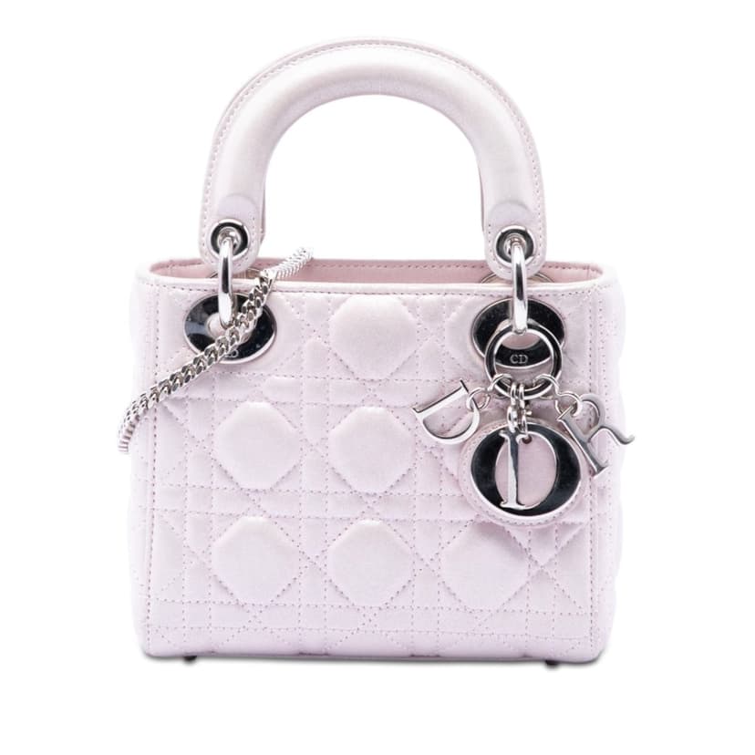 Dior Mini Iridescent Lambskin Cannage Lady Dior