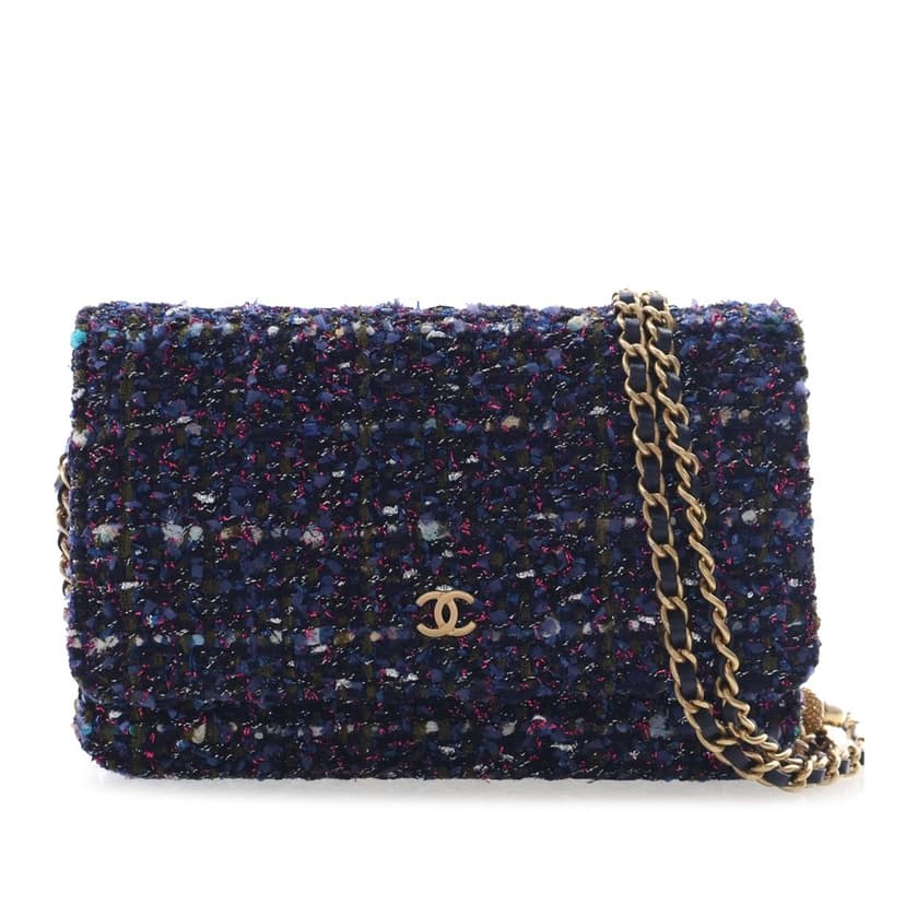 Chanel CC Tweed Charms Wallet On Chain