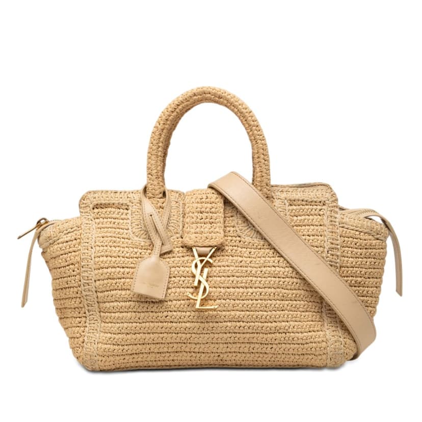 Saint Laurent Baby Raffia Monogram Downtown Cabas