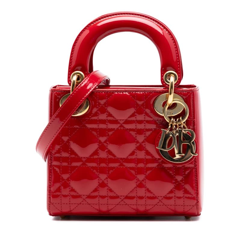 Dior Mini Patent Cannage Lady Dior