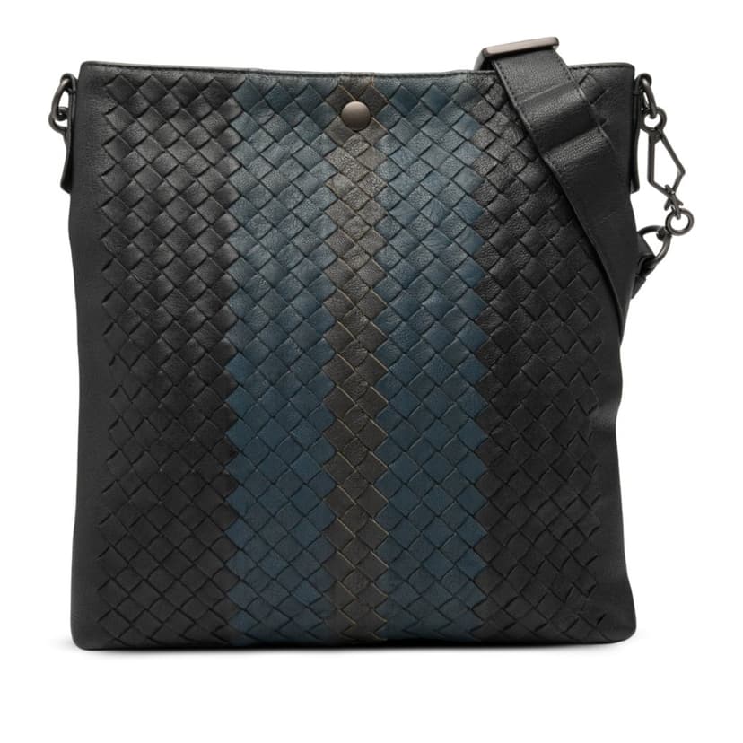 Bottega Veneta Tricolor Leather Intrecciato Crossbody