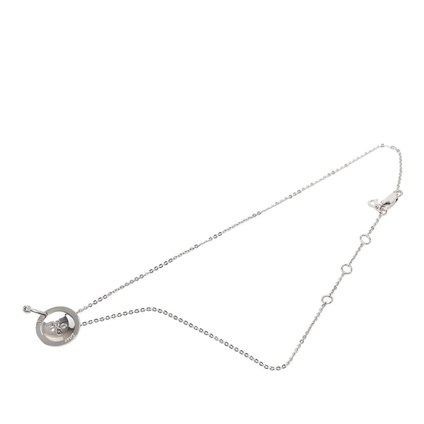 Dior Brass Button Pendant Necklace