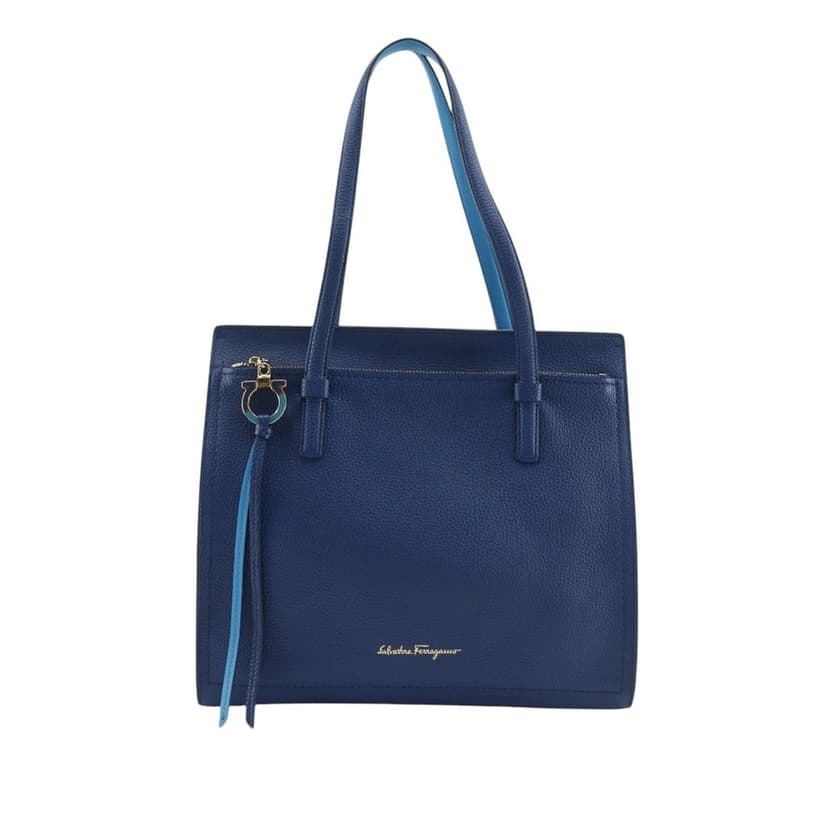 Salvatore Ferragamo Medium Leather Pebbled Amy Tote