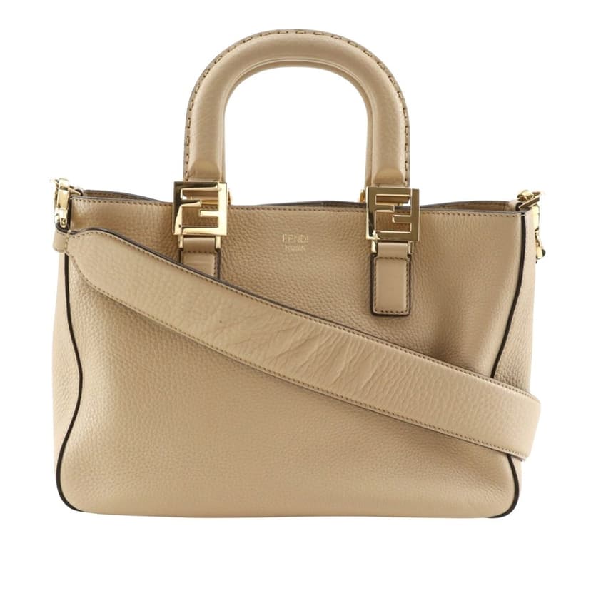 Fendi Small Leather Selleria FF Tote
