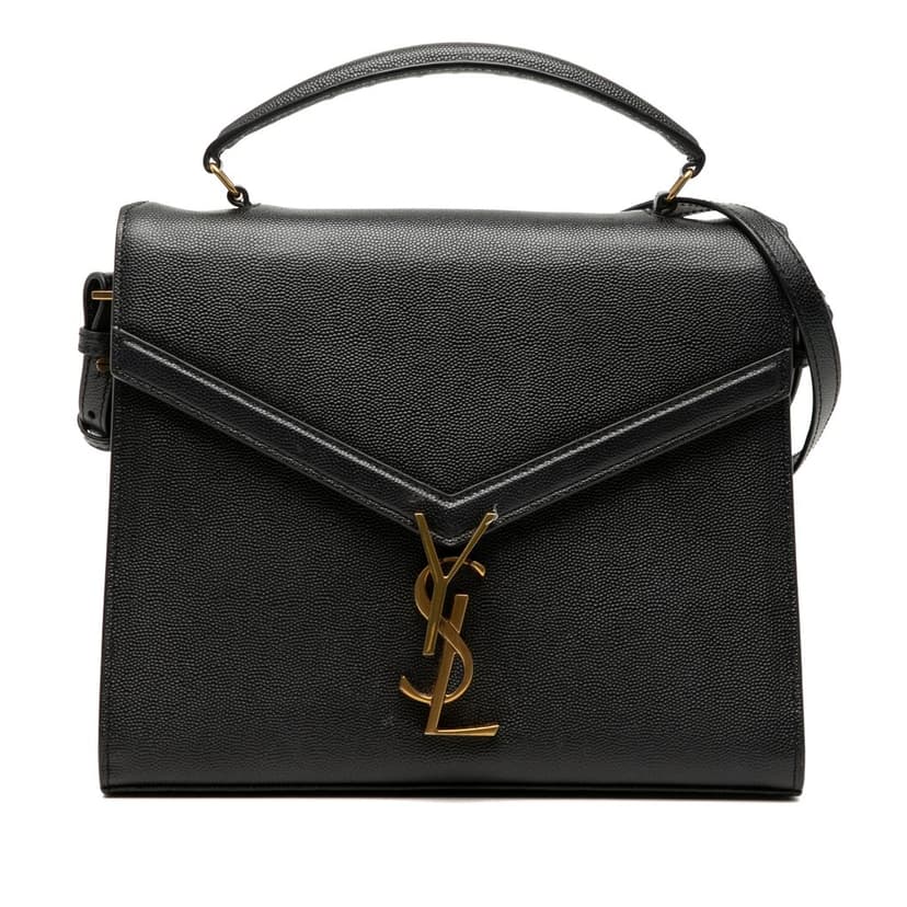 Saint Laurent Medium Grain de Poudre Classic Monogram Cassandra Top Handle Bag