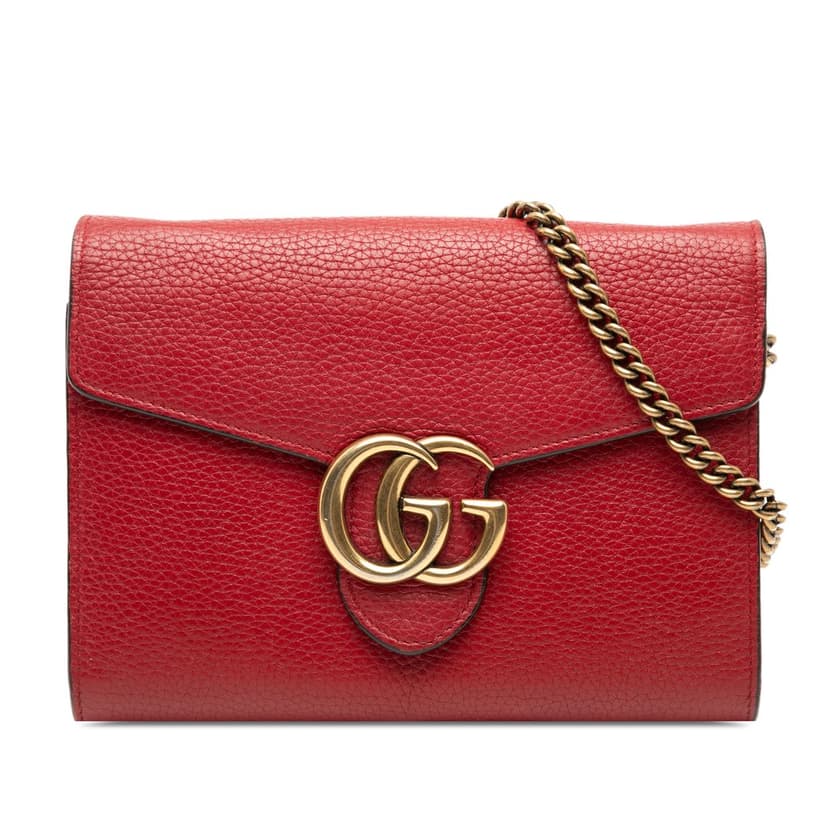 Gucci GG Marmont Leather Wallet on Chain