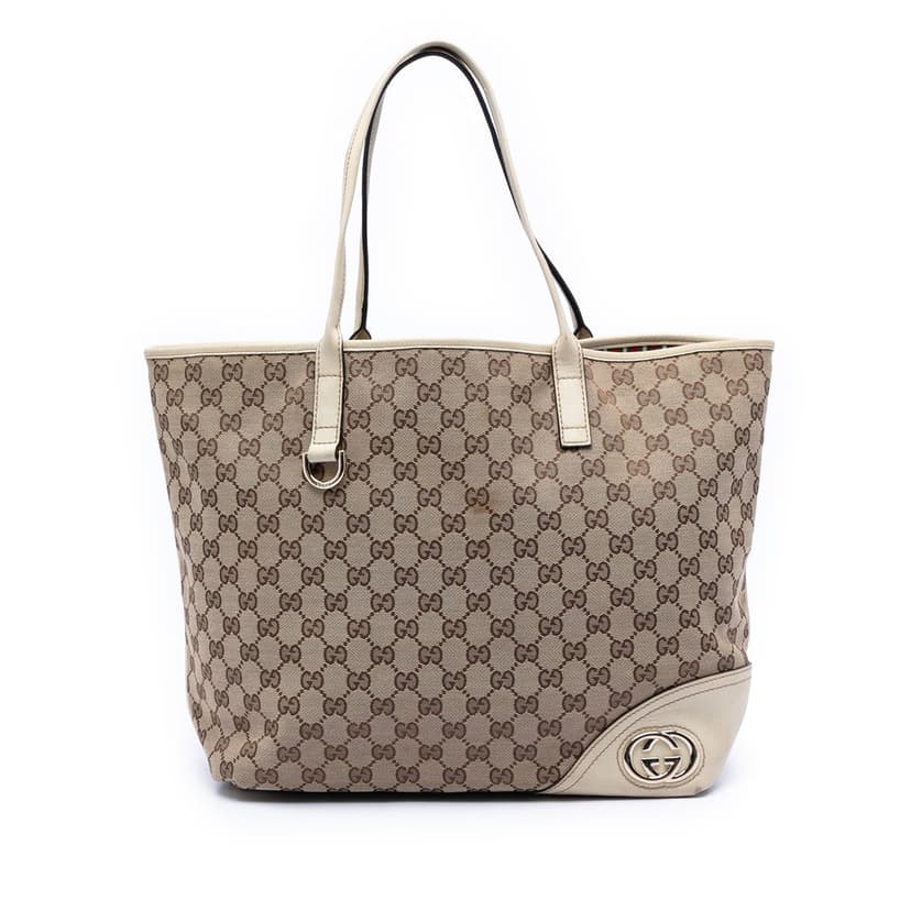 Gucci Large GG Canvas New Britt Tote