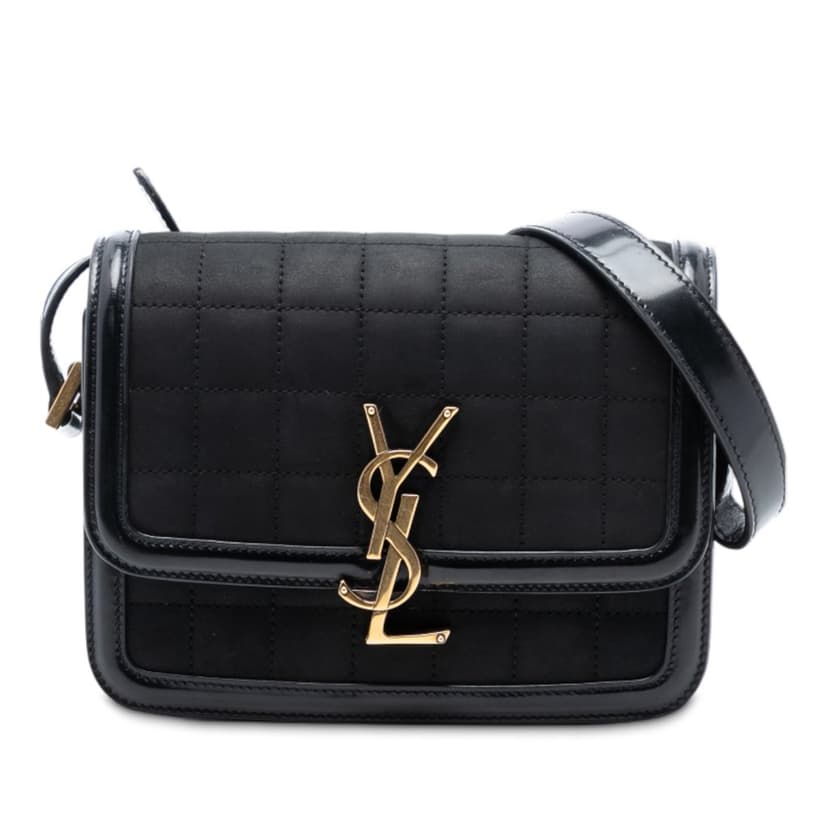 Saint Laurent Small Quilted Suede Solferino Satchel In Box