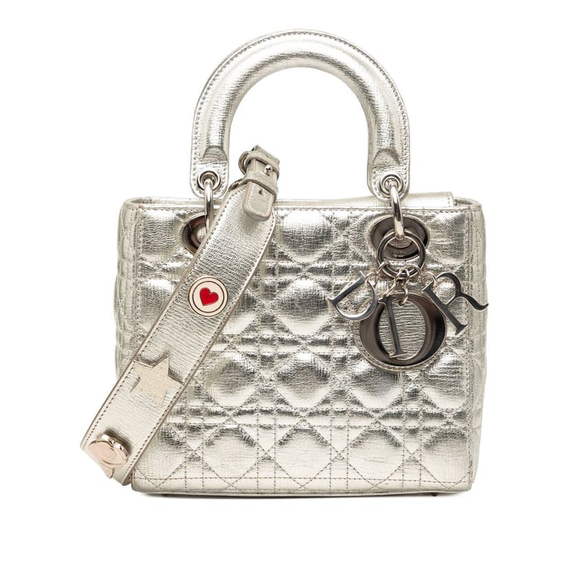 Dior Small Metallic Grained Calfskin Cannage My ABCDior Lady Dior