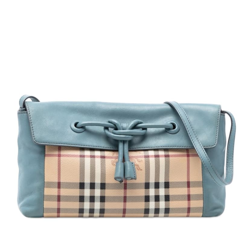 Burberry Haymarket Check Coated Canvas Leah Crossbody