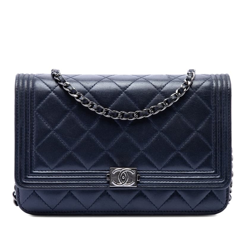 Chanel Quilted Lambskin Boy Wallet On Chain