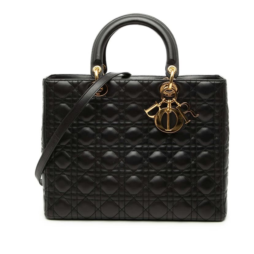 Dior علبة كبيرة من جلد الخراف ليدي ديور