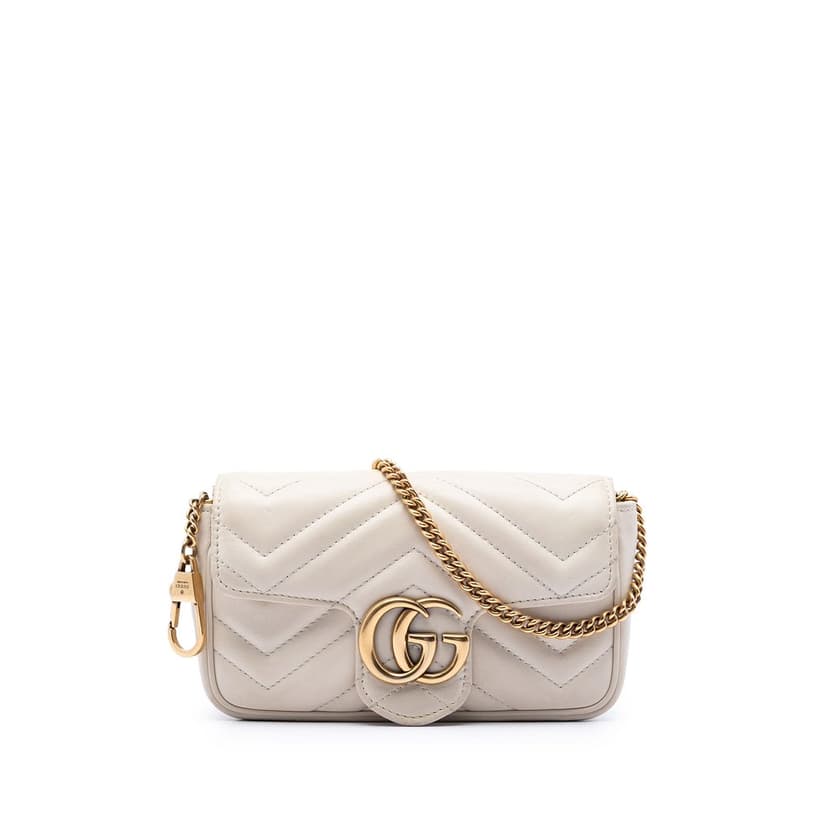 Gucci Mini GG Marmont Matelasse Calfskin Flap Crossbody
