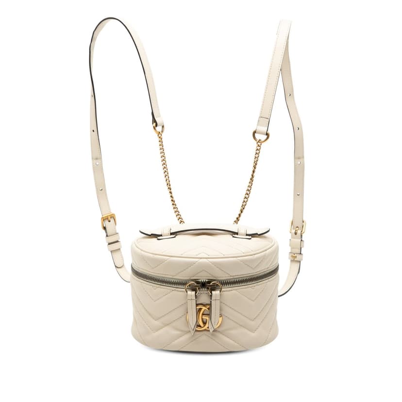Gucci Mini GG Marmont Matelasse Leather Round Backpack