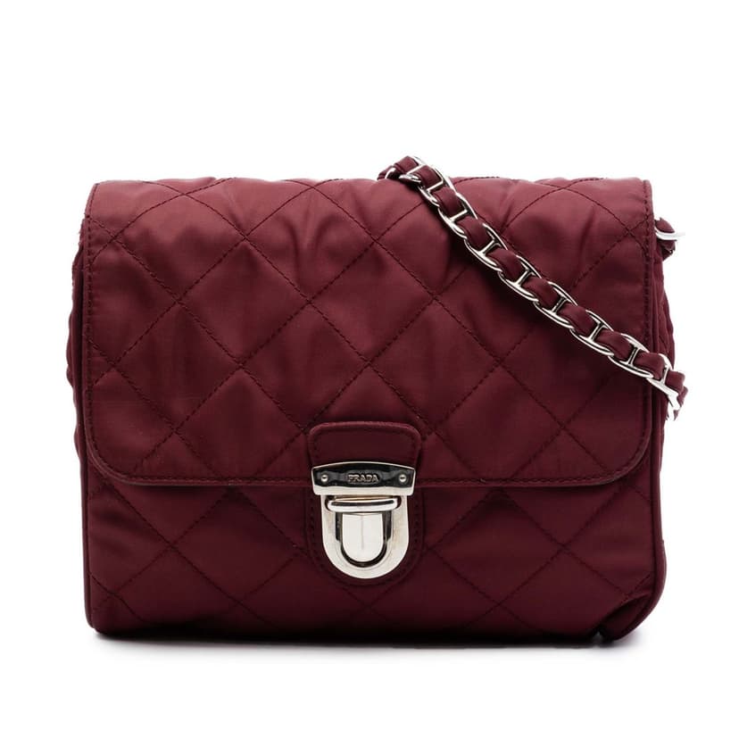 Prada حقيبة كروس إمبونتو تيسوتو بسلسلة