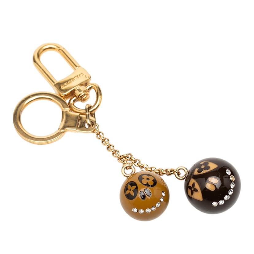 Louis Vuitton Gold Plated Strass and Resin Jack and Lucie Key Holder and Bag Charm