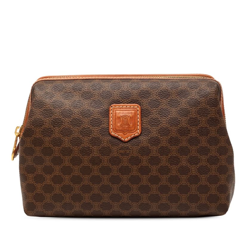 Celine Macadam Coated Canvas Pouch
