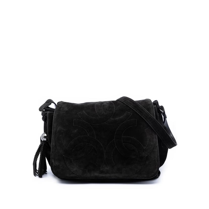 Chanel Suede Triple CC Crossbody