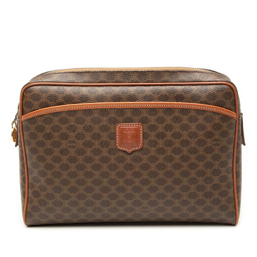 Celine Macadam Coated Canvas Clutch