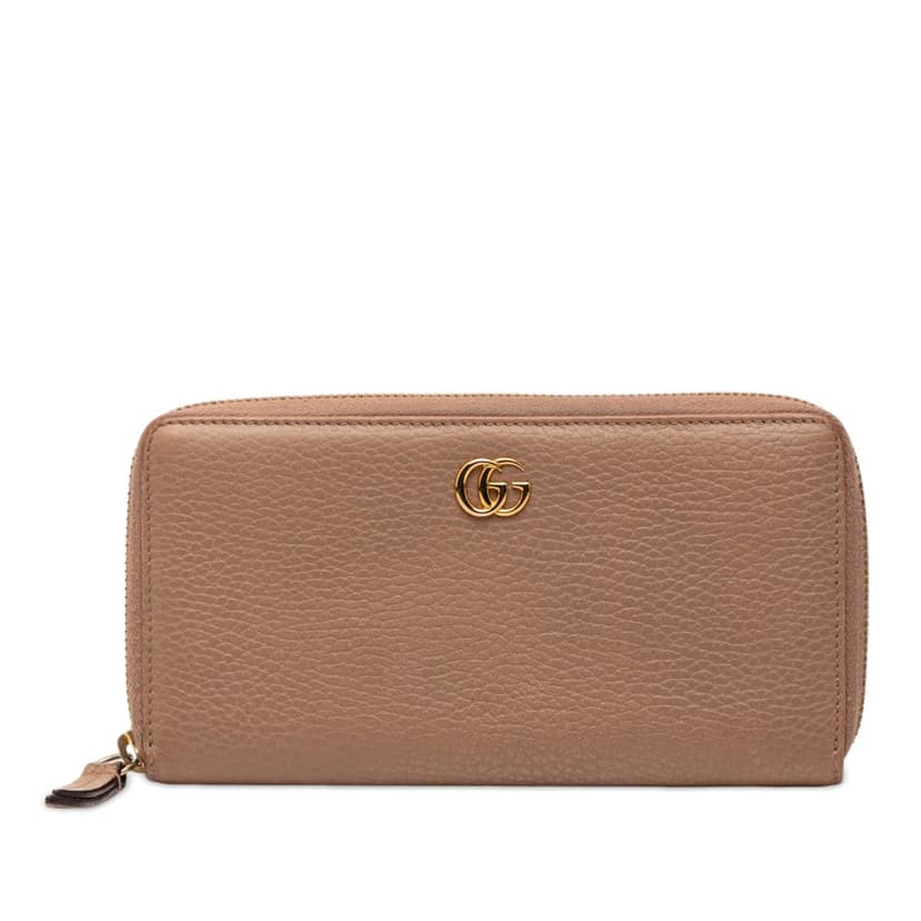 Gucci GG Marmont Calfskin Zip Around Wallet