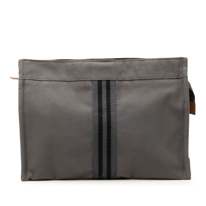 Hermès Canvas Fourre Tout Clutch