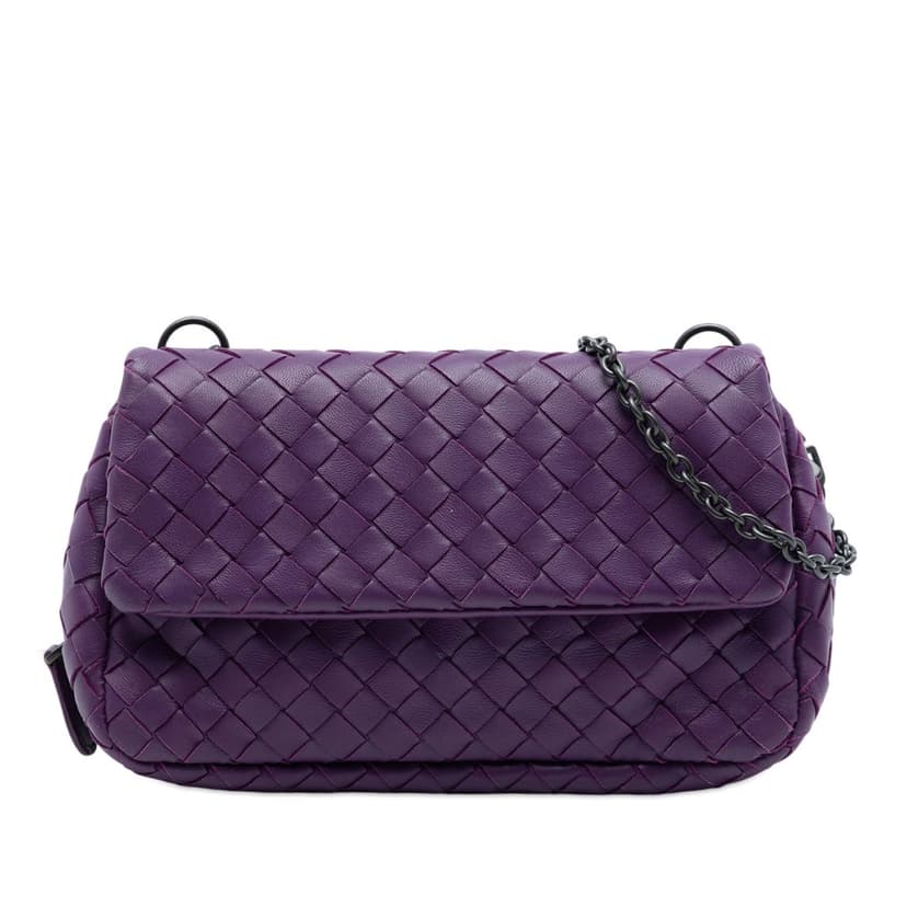 Bottega Veneta Mini Nappa Intrecciato Expandable Chain Flap Crossbody