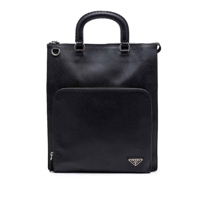 Prada Saffiano Lux Front Pocket Convertible Tote