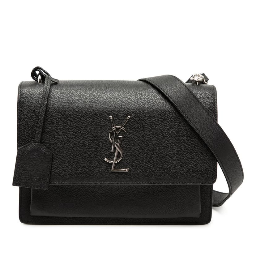 Saint Laurent Medium Grained Calfskin Monogram Sunset Crossbody