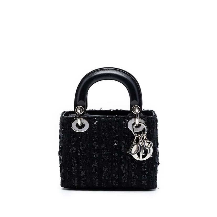 Dior Mini Tweed and Sequin Embellished Lady Dior