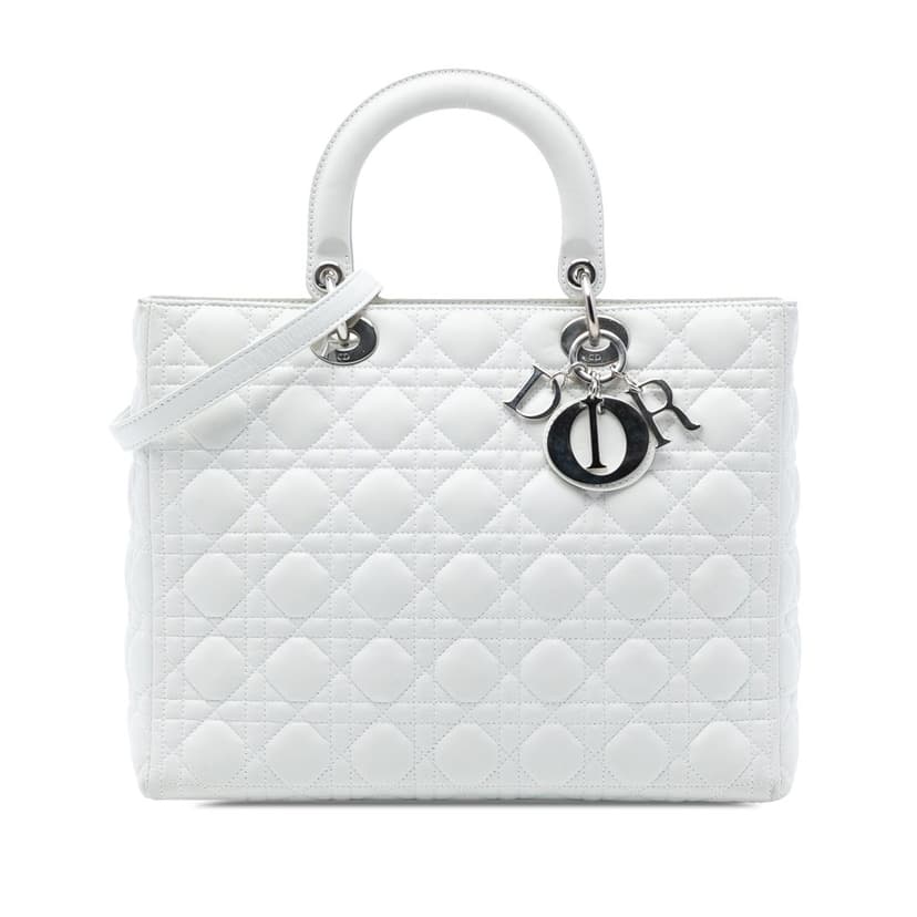 Dior Large Lambskin Cannage Lady Dior