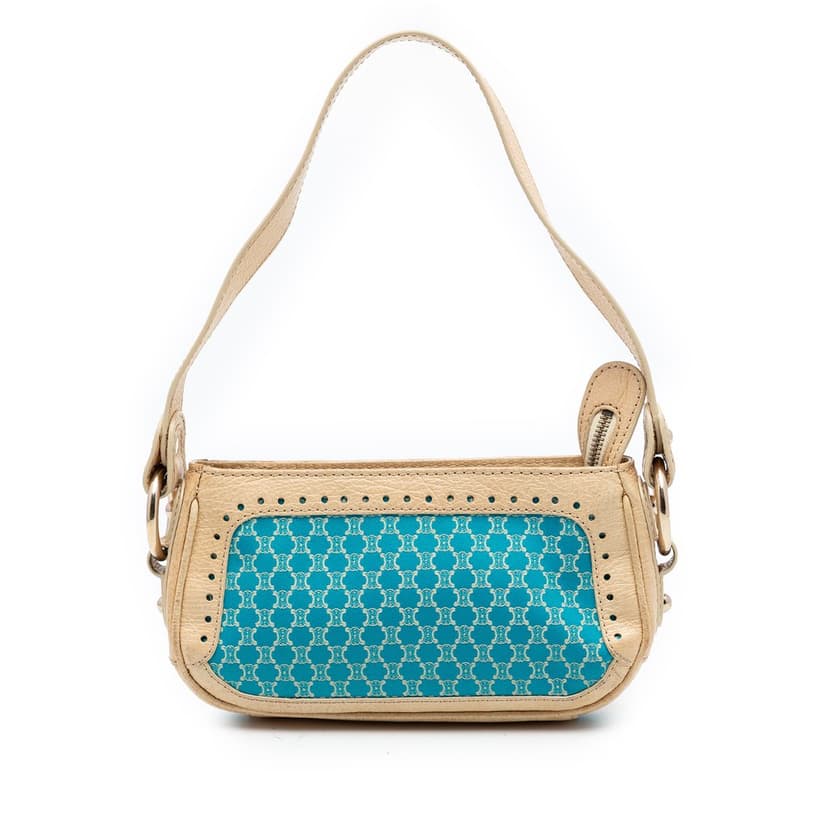 Celine Macadam Canvas and Leather Shoulder Bag