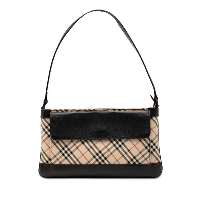 Burberry Nova Check Canvas Shoulder Bag