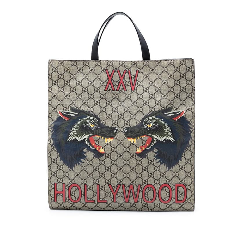 Gucci GG Supreme Wolf Tote