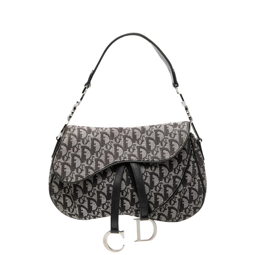 Dior Diorissimo Canvas Double Saddle Bag