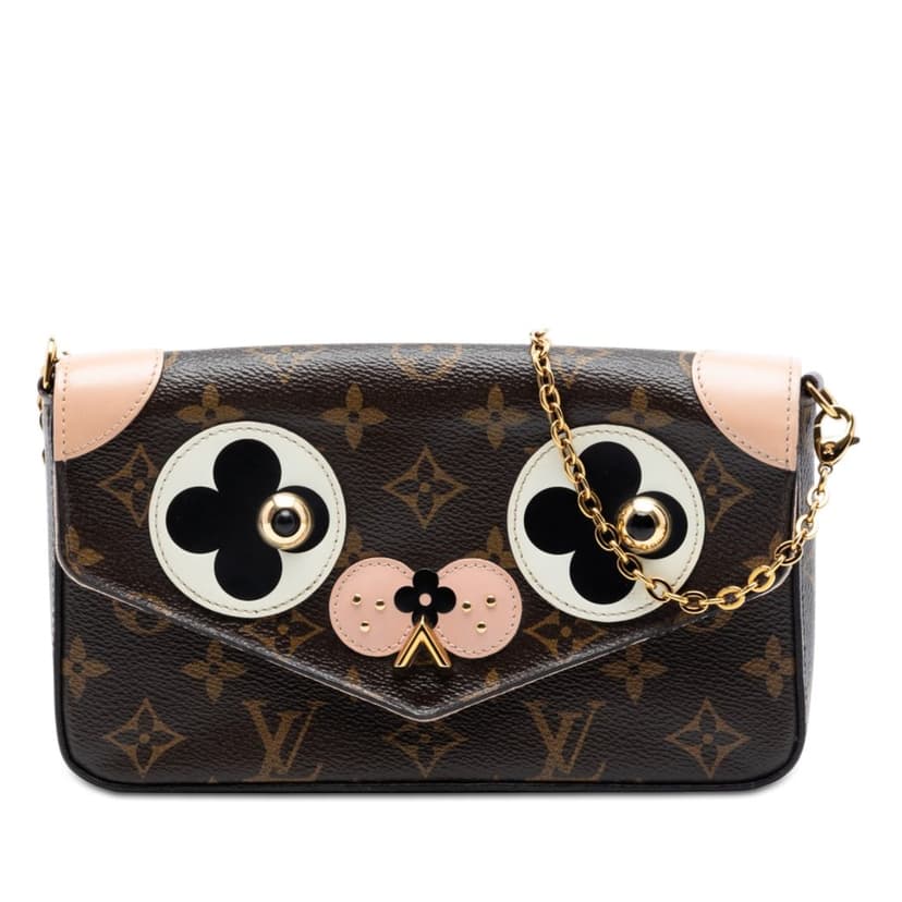 Louis Vuitton Monogram Pochette Felicie Valentine Dog