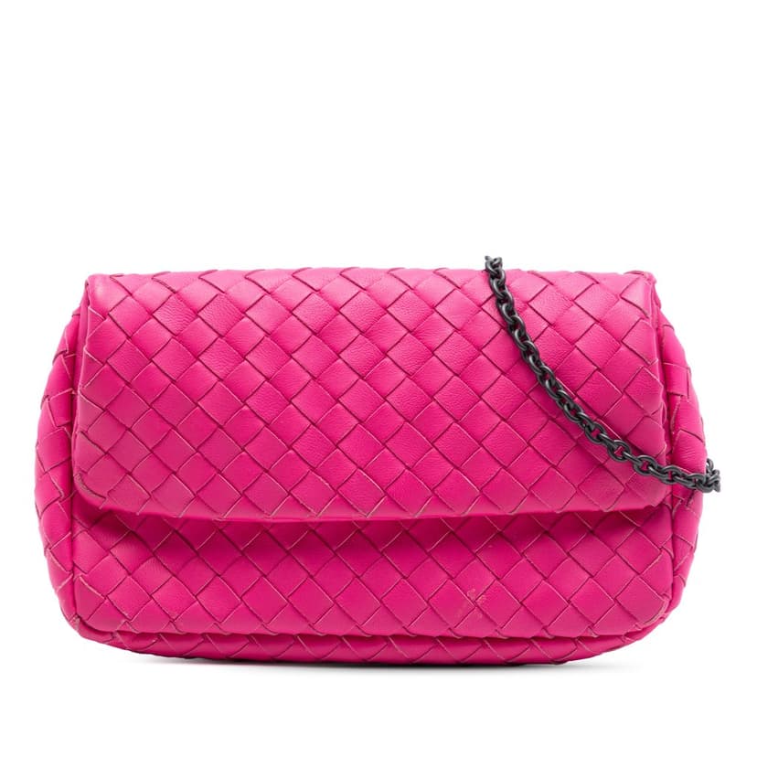 Bottega Veneta Mini Nappa Intrecciato Expandable Chain Flap Crossbody