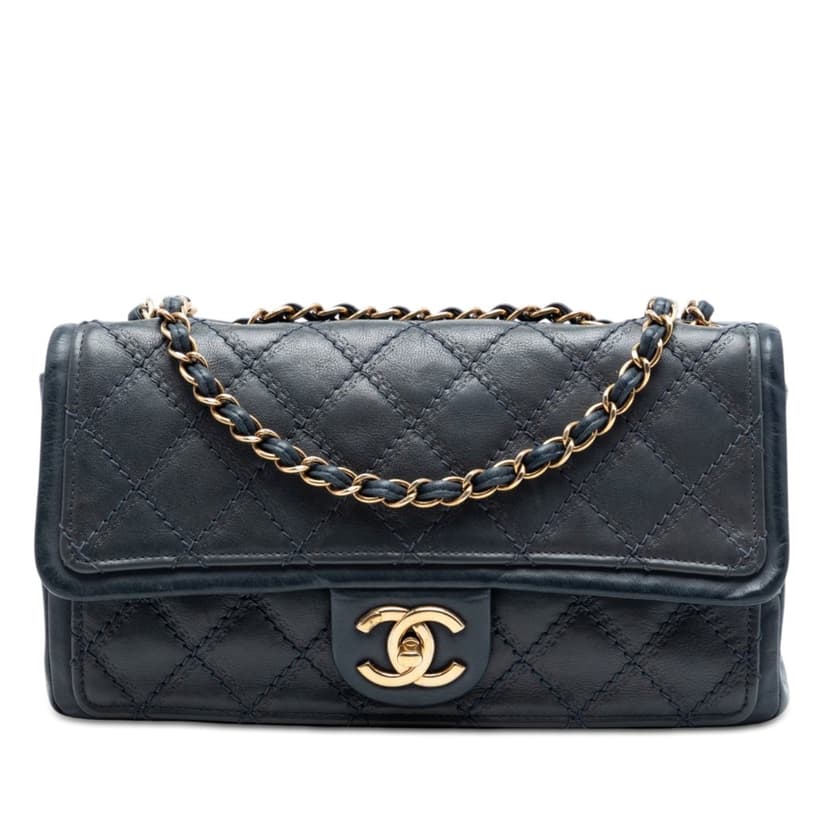 Chanel Medium CC Quilted Iridescent Calfskin Sheriff Star Flap