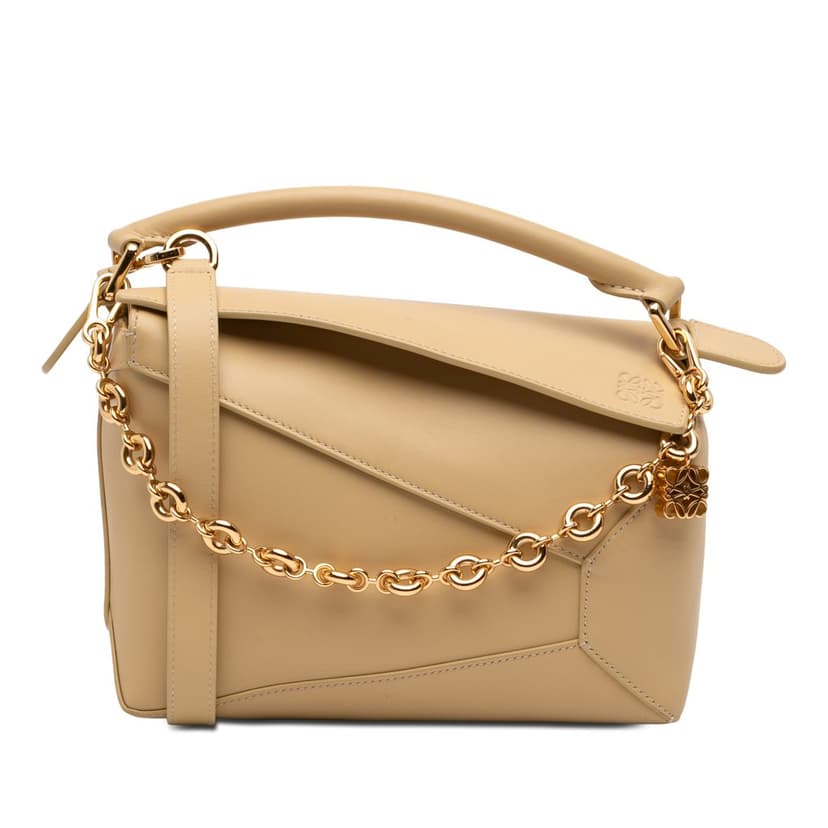 Loewe حقيبة صغيرة من جلد العجل بحواف متداخلة