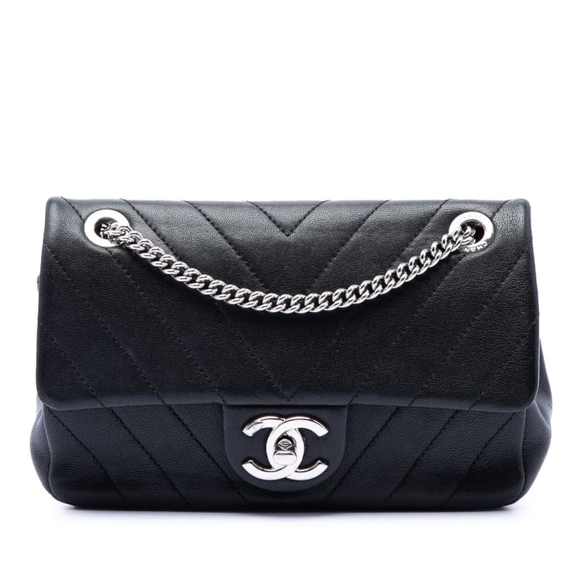 Chanel Mini CC Chevron Calfskin Single Flap