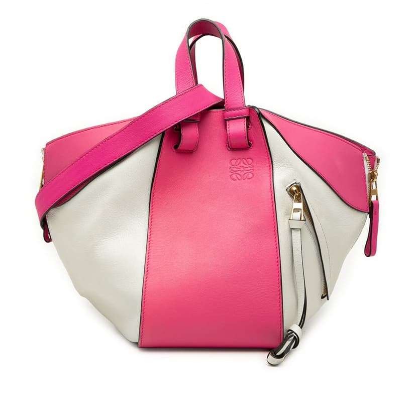 Loewe حقيبة أرجوحة صغيرة من جلد العجل بلونين